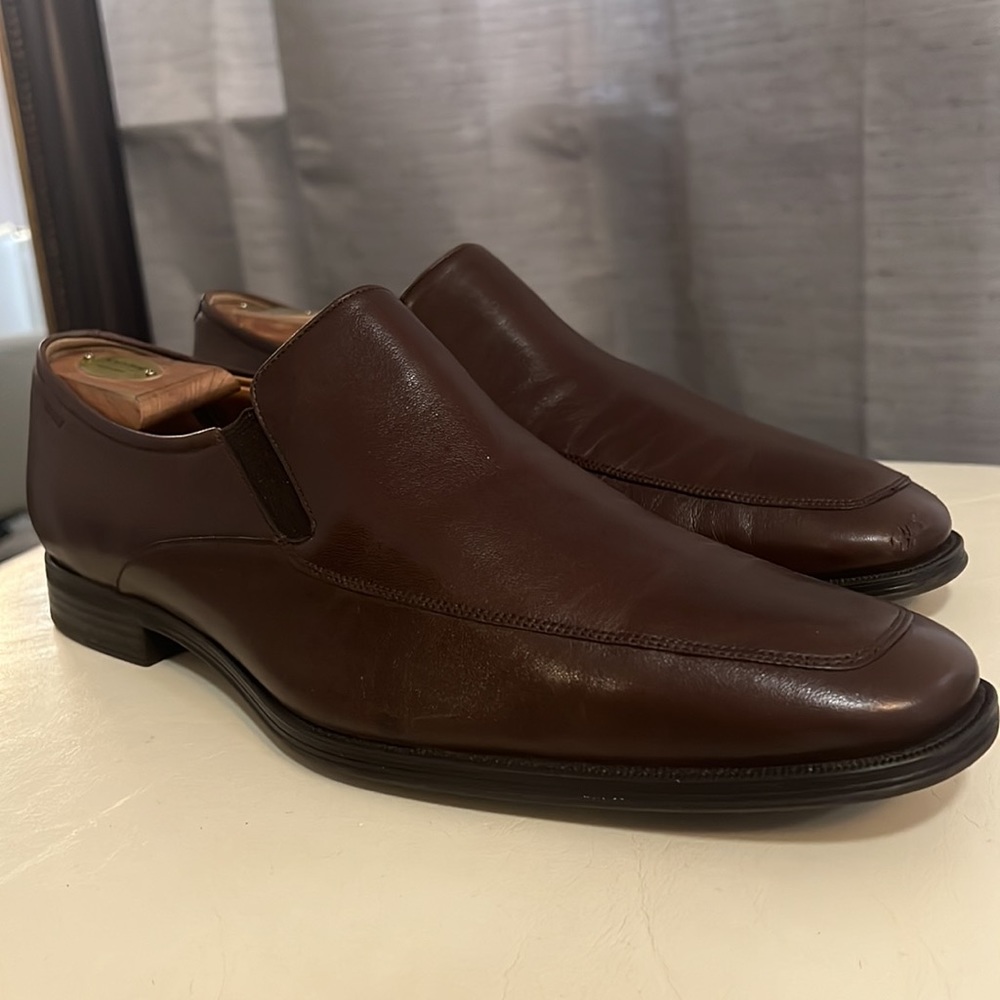 Bally Thor men’s brown slip on style shoe.  Size 10.5. Made in Switzerland.